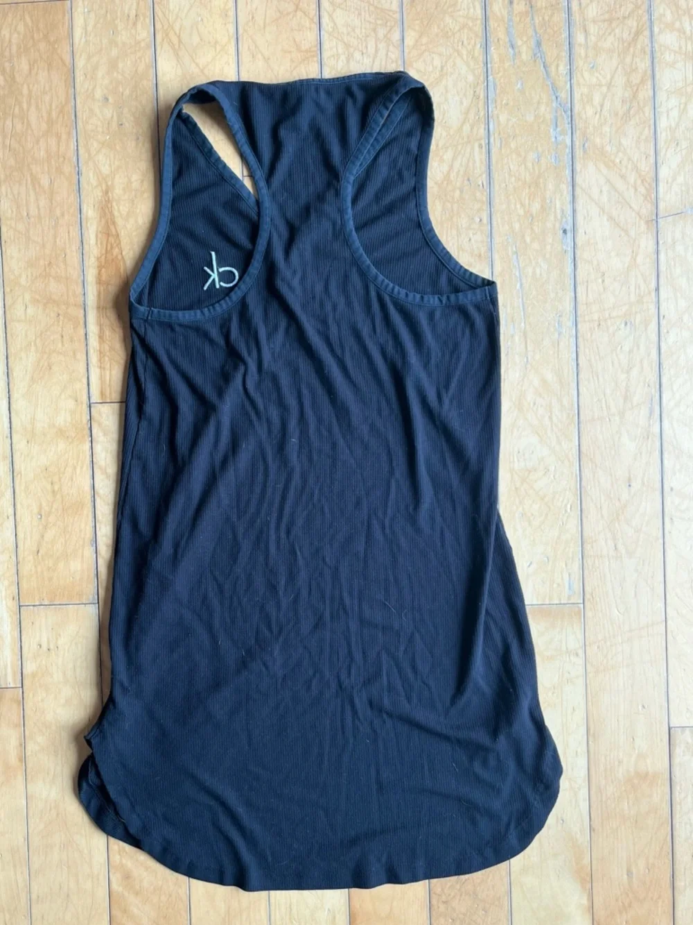 Free with purchase - Calvin Klein Black Ribbed Sleepwear Henley Tank Size Small - Picture 3 of 3